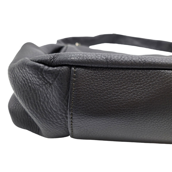 orYANY Black Pebbled Leather Half Moon Zip Hobo Handbag - Picture 5 of 13